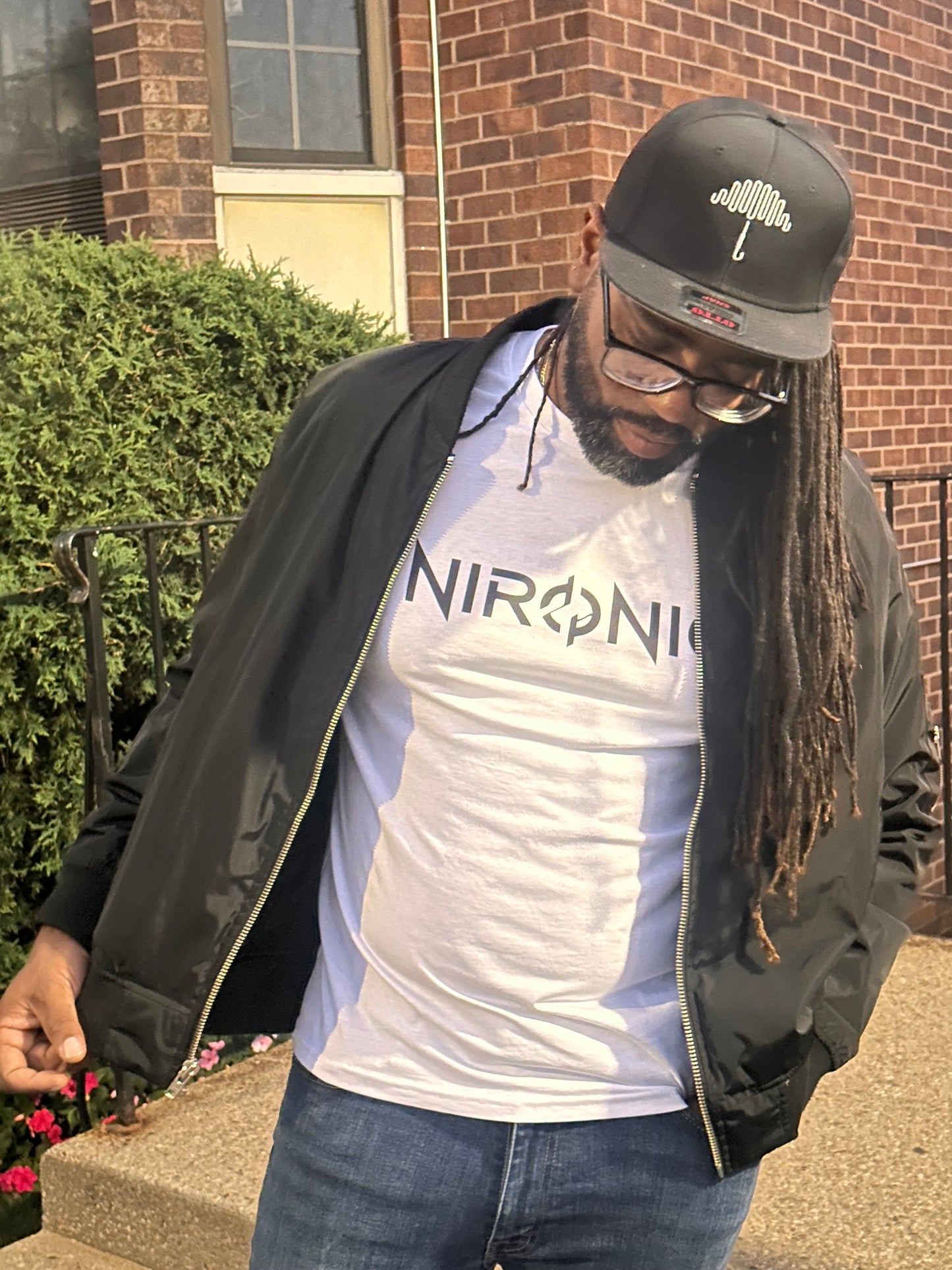 Nironic White Unisex Organic Cotton Tee