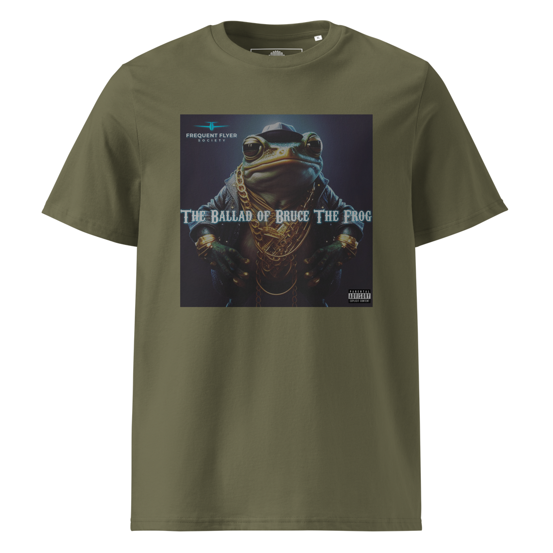 The Ballad of Bruce the Frog - Swamp Green Unisex Organic Cotton T-Shirt