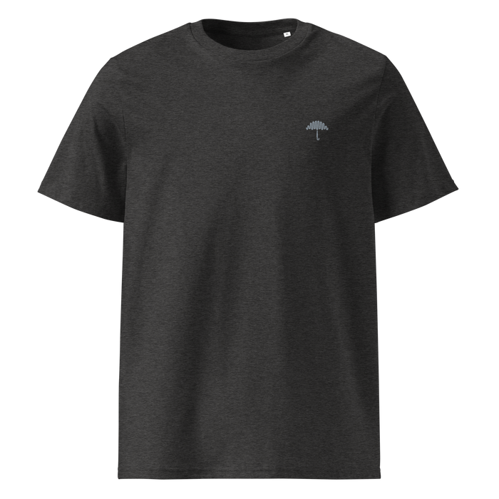 Umbrella Union Embroidered Post-Naive Graphite Nondescript Organic Ribbed Neck T-Shirt