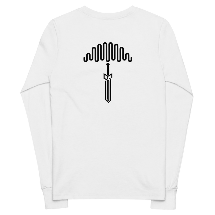 Sort of Umbrella Double Sided Youth Long Sleeve Tee - White